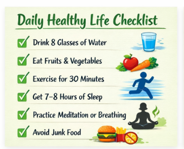 Daily Healthy Life Checklist